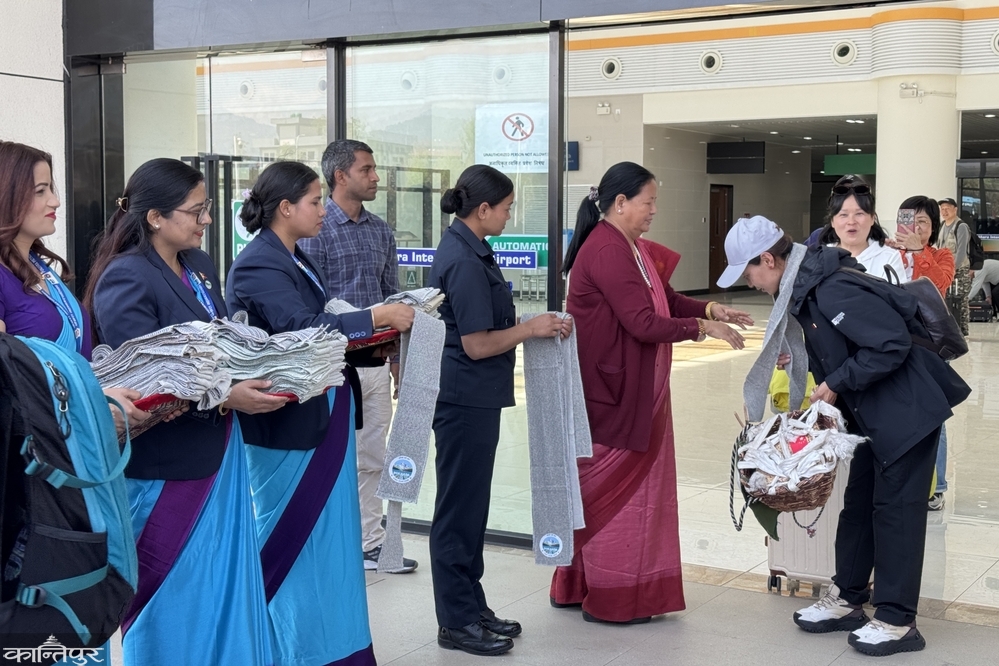 Chengdu-Pokhara commercial charter flight started, narrow body ship with 128 Chinese passengers arrived in Pokhara