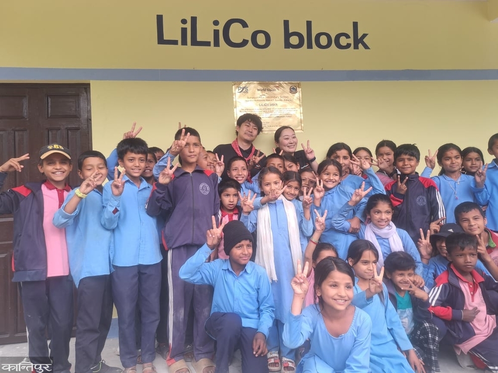 Construction of a school building with the help of 8 million Japanese citizens
