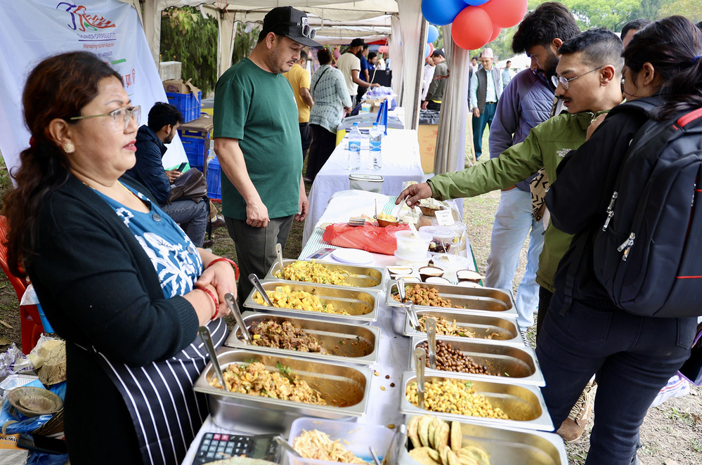 The hard working hands showing the culinary skills of Raithane
